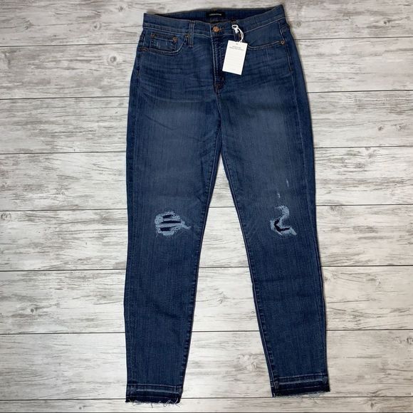 J Crew 9” High-Rise Toothpick Jeans 26 , 29 NWT
